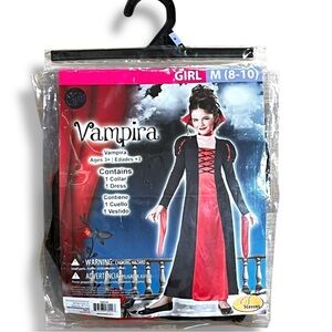 Girls' Victorian Vampiress Costume 8-10 Seasons Brand-New Open Package